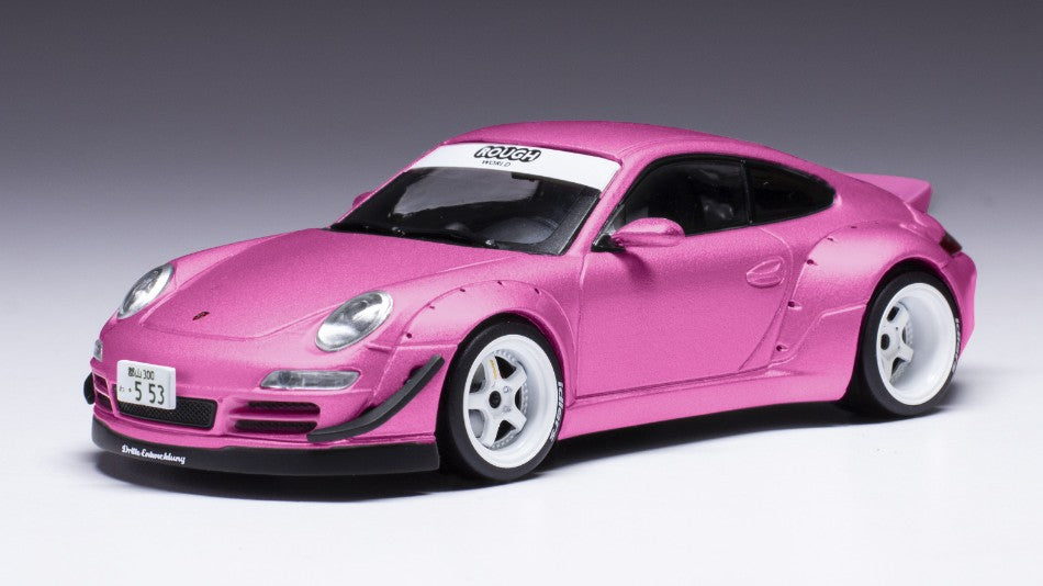 MODELLINO IN SCALA Ixo Model COMPATIBILE CON PORSCHE RWB 997 PINK 1:18 MODEL SCALE 18CMC167 241217