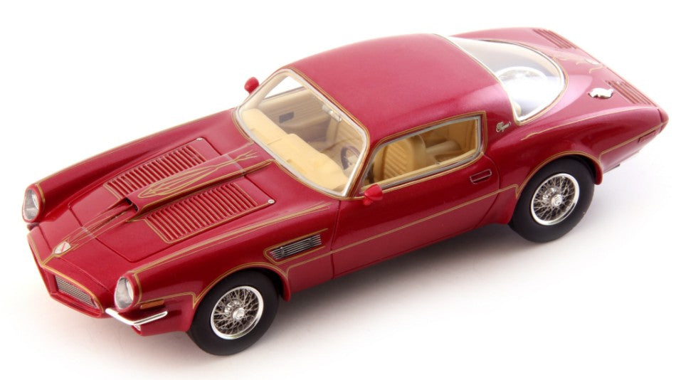 MODELLINO IN SCALA COMPATIBILE CON PONTIAC FIREBIRD PEGASUS 365 1970 DARK RED 1:43 AVENUE43 AVN60109