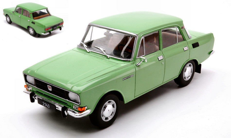 MODELLINO IN SCALA COMPATIBILE CON MOSKWITSCH 2140 1975 LIGHT GREEN 1:24 WHITEBOX WB124203