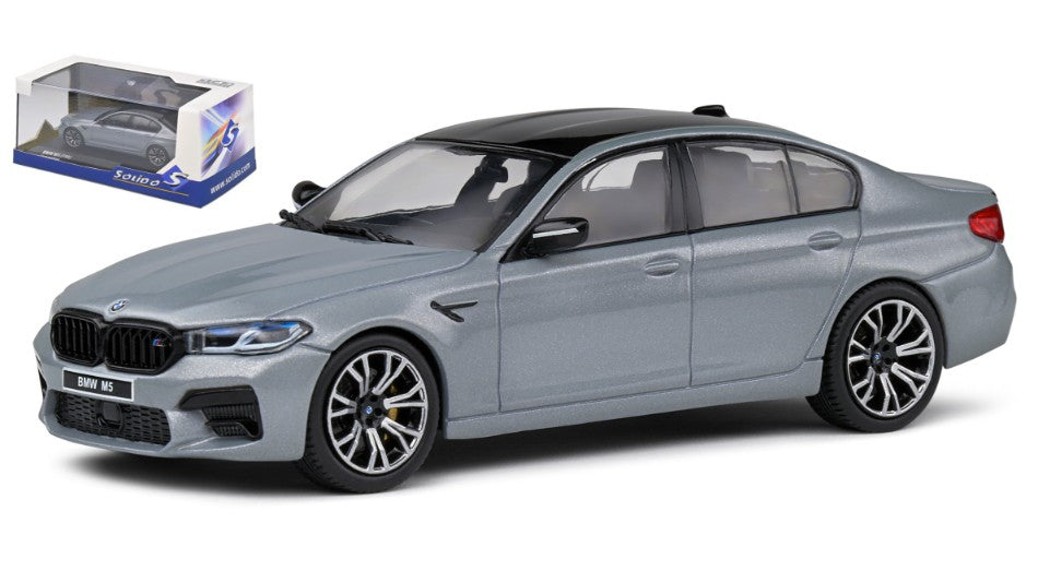 MODELLINO IN SCALA COMPATIBILE CON BMW M5 F90 COMPETITION 2021 GREY 1:43 SOLIDO SL4312704
