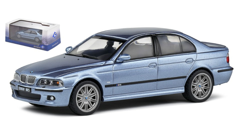 MODELLINO IN SCALA COMPATIBILE CON BMW M5 2003 MET.LIGHT BLUE 1:43 SOLIDO SL4310503