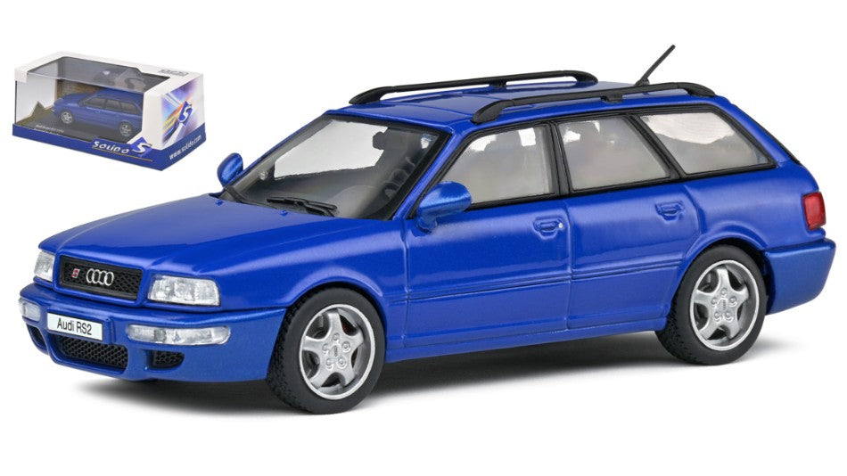 MODELLINO IN SCALA COMPATIBILE CON AUDI A4 RS2 AVANT SW STATION WAGON 1995 BLUE 1:43 SOLIDO SL4310101