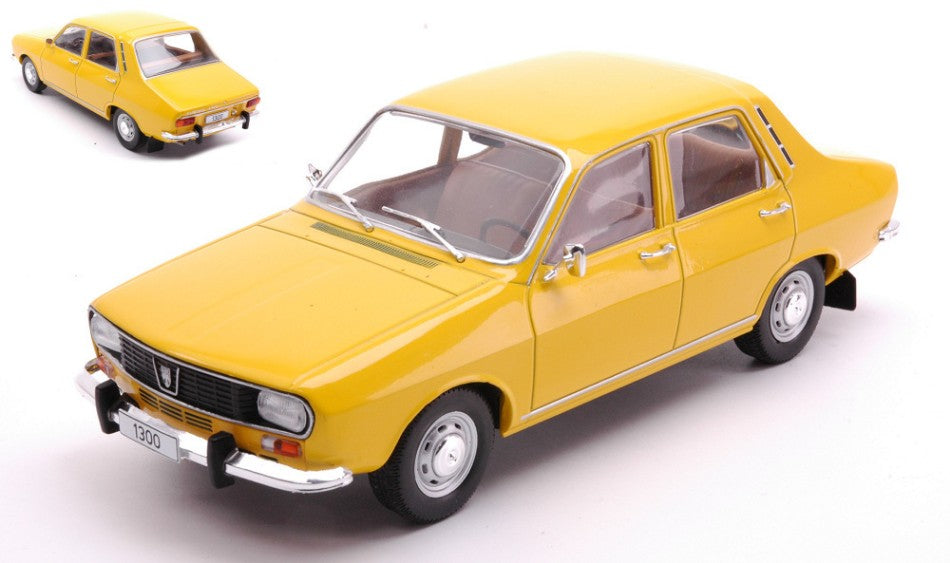 MODELLINO IN SCALA COMPATIBILE CON DACIA 1300 1969 YELLOW 1:24 WHITEBOX WB124207