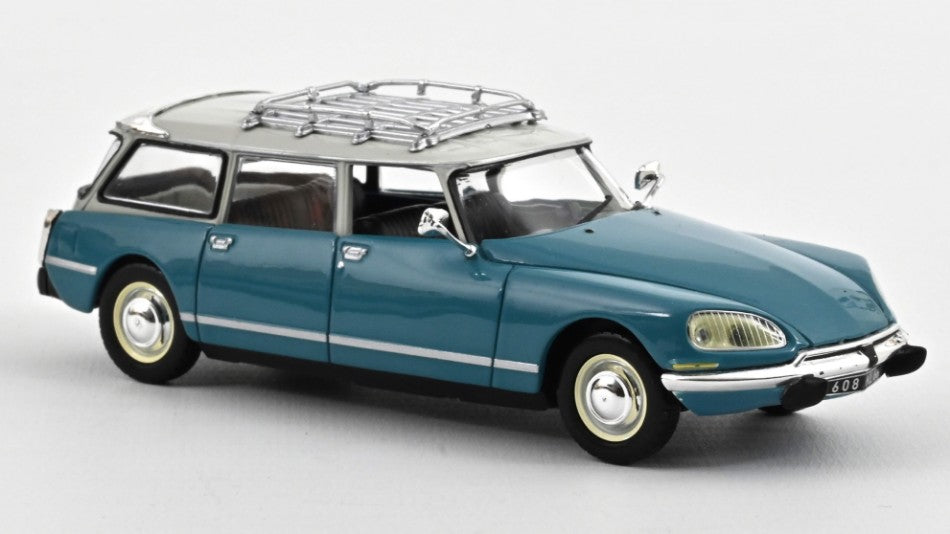 MODELLINO IN SCALA COMPATIBILE CON CITROEN DS 23 BREAK 1974 LAGUNA BLUE 1:43 NOREV NV155048