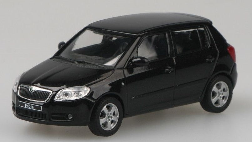 MODELLINO IN SCALA COMPATIBILE CON SKODA FABIA II 2006 MET.BLACK 1:43 ABREX AB008D