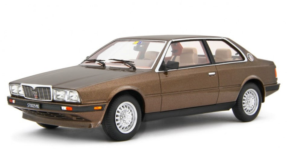 MODELLINO IN SCALA Laudo Racing COMPATIBILE CON MASERATI BITURBO 1982 MET.BRONZO 1:18 MODEL SCALE LX001E 241217