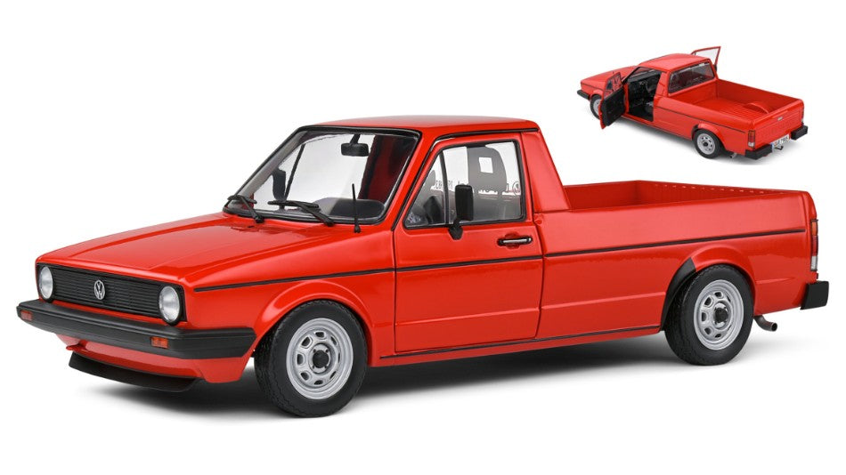 MODELLINO IN SCALA COMPATIBILE CON VW CADDY MKI 1982 RED 1:18 SOLIDO SL1803511