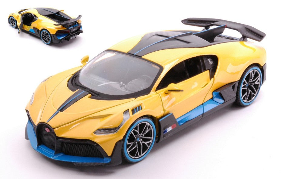 MODELLINO IN SCALA COMPATIBILE CON BUGATTI DIVO YELLOW 1:24 MAISTO MI31526Y
