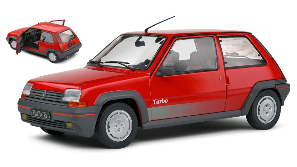 MODELLINO IN SCALA Solido COMPATIBILE CON RENAULT R5 GT TURBO MKI 1985 RED 1:18 MODEL SCALE SL1810001 241217