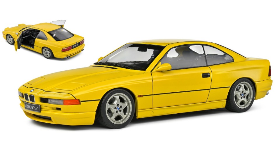 MODELLINO Solido BMW 8-SERIES 850 CSi (E31) COUPE 1992 YELLOW 1:18 MODEL SCALE SL1807005 250506