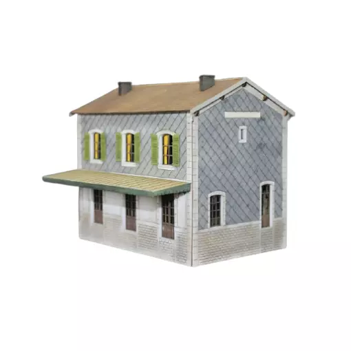 Stazione ferroviaria PLM con rivestimento metallico - Bois Modélisme 101021 - HO 1/87