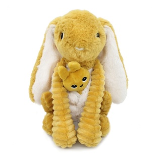 Ptipotos Coniglio di peluche Toudou senape - mamma con bambino