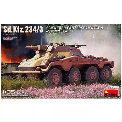 Char Sd.Kfz.234/3 Schw. Panzer Stummel - Mini Art 550053001 - 1/35