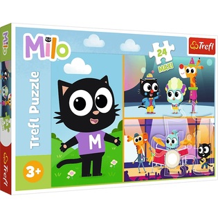 Trefl Puzzle 24 maxi Milo, Avventure del piccolo gatto Milo