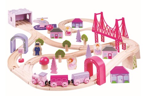 Bigjigs Rail Grande binario del treno principessa in legno