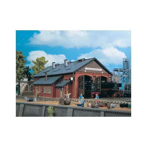 Rimessa per locomotive doppie VOLLMER 45753 - HO 1/87