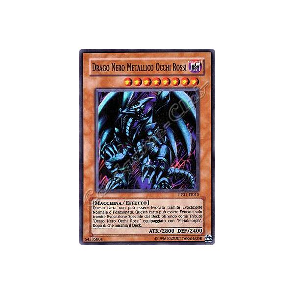 PP01-IT015 Drago Nero Metallico Occhi Rossi super rara (IT)  -GOOD-