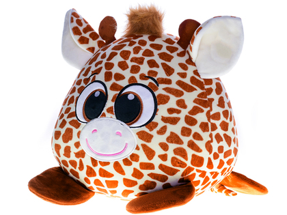 Giraffa di peluche rotonda 30 cm