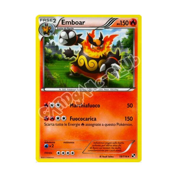 019 / 114 Emboar rara foil (IT) -PLAYED-