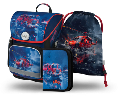 BAAGL SET 3 Ergo Soccorritori: cartella, astuccio, sacchetto