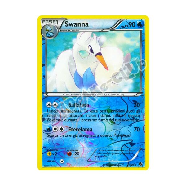27 / 98 Swanna rara foil reverse (IT) -GOOD-