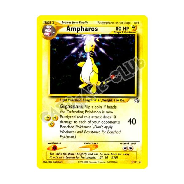 001 / 111 Ampharos rara foil unlimited (EN)  -PLAYED-