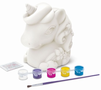 Salvadanaio unicorno scintillante