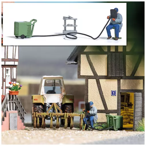 Saldatrice + saldatrice elettrica - Busch 7810 - HO 1/87