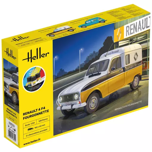Starter Kit Renault 4 fourgonnette F4 - Heller 58700 - 1/24