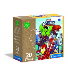 2 Puzzle da 20 Pezzi Play For Future Super Hero Adventures
