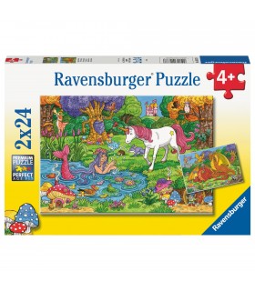 2 Puzzle da 24 Pezzi - Foresta Magica