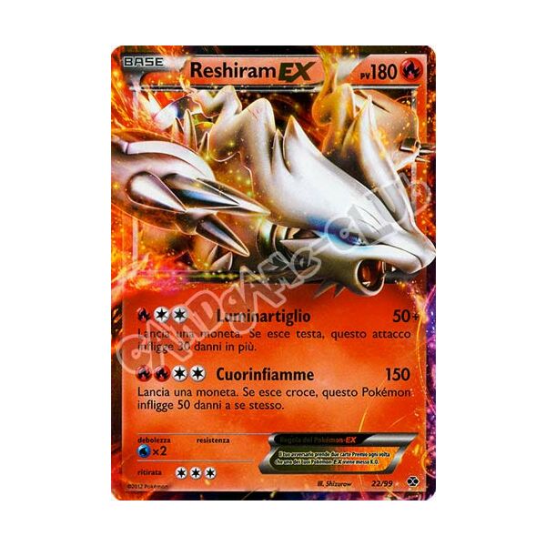 022 / 099 Reshiram EX rara ex foil (IT) -PLAYED-
