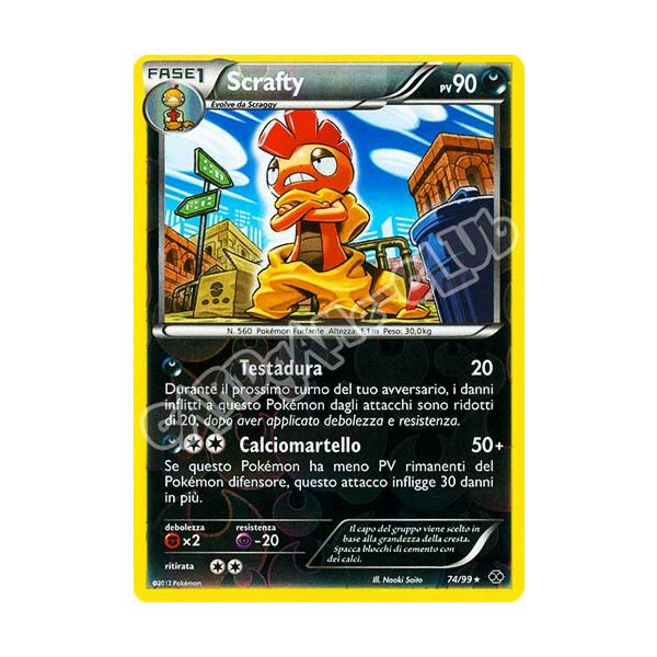 074 / 099 Scrafty rara foil reverse (IT)  -GOOD-