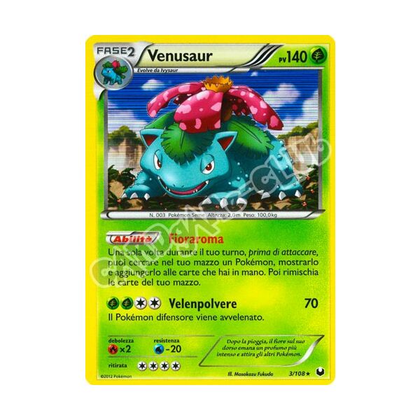 003 / 108 Venusaur rara foil (IT)  -PLAYED-