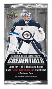 2024-25 Upper Deck Credentials Hockey Hobby Pacchetto