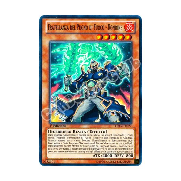 CBLZ-IT027 Fratellanza del Pugno di Fuoco-Rondine super rara 1a Edizione (IT) -NEAR MINT-