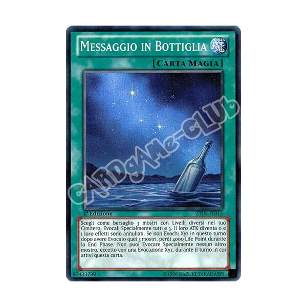 ZTIN-IT015 Messaggio in Bottiglia super rara 1a Edizione (IT) -NEAR MINT-