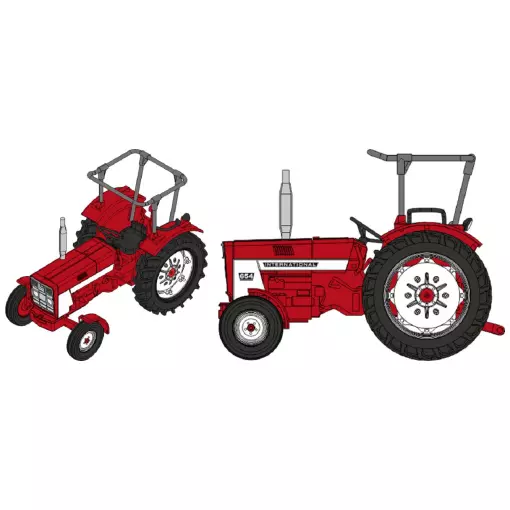 Tracteur INTERNATIONAL HI 654 avec arceau de sécurité - Ree Modèles CB180 - HO 1/87