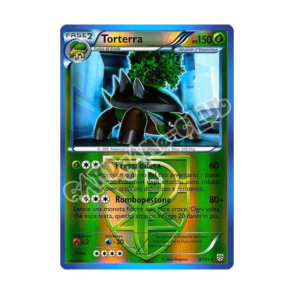 003 / 135 Torterra rara foil reverse (IT) -NEAR MINT-