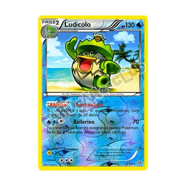 031 / 135 Ludicolo rara foil reverse (IT) -NEAR MINT-