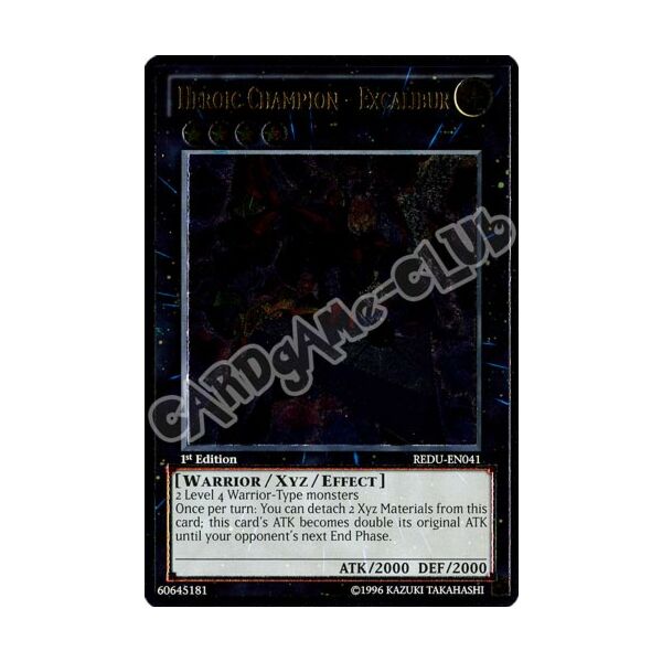 REDU-EN041 Heroic Champion - Excalibur rara ultimate 1st Edition (EN) -NEAR MINT-