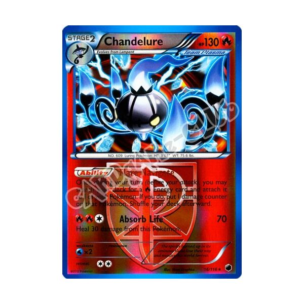 016 / 116 Chandelure rara foil reverse (EN) -NEAR MINT-