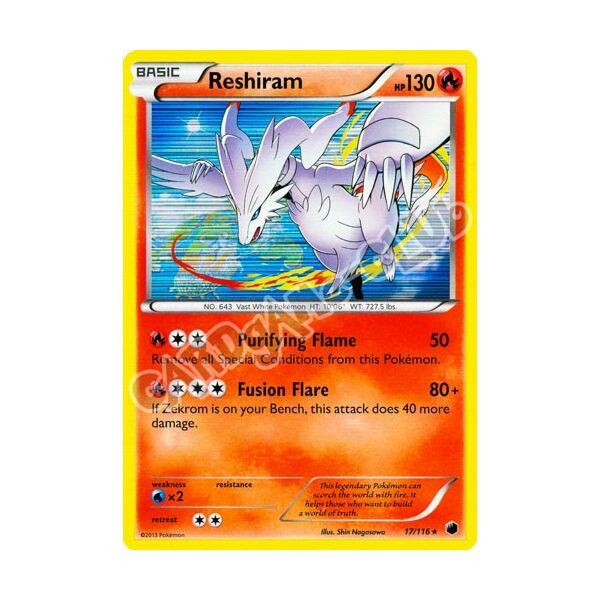 017 / 116 Reshiram rara foil (EN) -NEAR MINT-