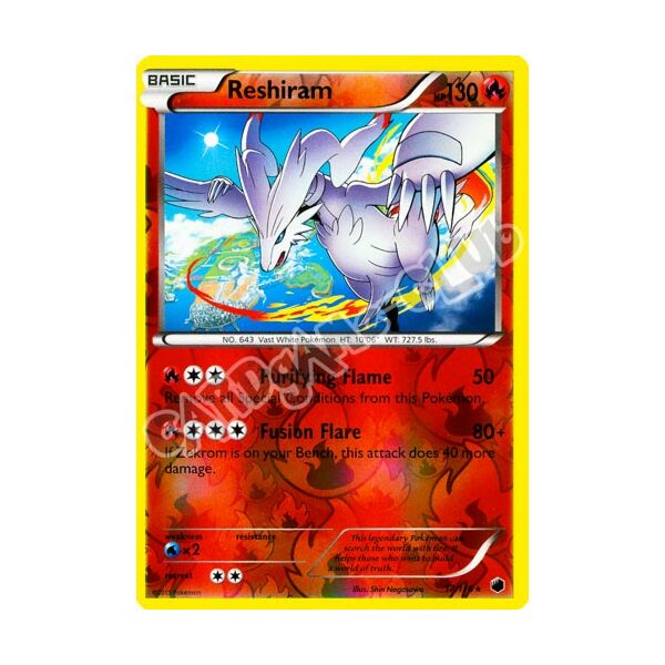 017 / 116 Reshiram rara foil reverse (EN) -NEAR MINT-