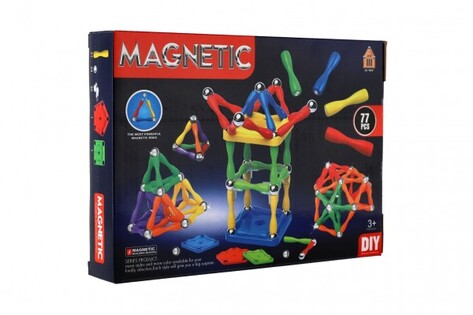 Costruzioni magnetiche 77pz plastica/metallo