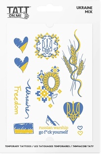 TATTonMe Tatuaggi temporanei impermeabili Mix Ucraina
