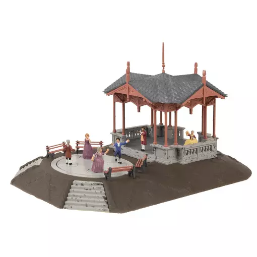 Kiosque à musique avec personnages dansants - Faller 130655 - HO 1/87