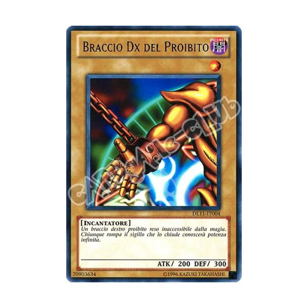 Duelist League 11 DL11-IT004 Braccio Dx del Proibito rara scritta blu Unlimited (IT) -NEAR MINT-