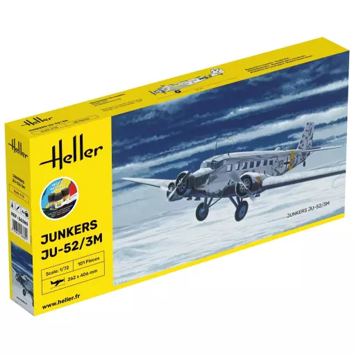 Aeromobile Junkers JU-52/3M Starter Kit - Heller 56380 - 1/72