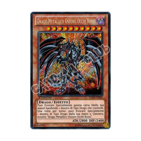 LCJW-IT050 Drago Metallico Oscuro Occhi Rossi rara segreta 1a Edizione (IT) -NEAR MINT-